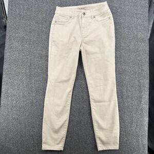 Blue Spice Womens Skinny Khaki Pants Tan Stretch Tapered Size 7 jeggings